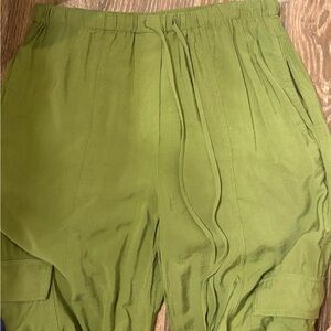 Anthropologie Green Cargo Pants
